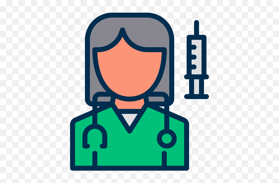 Staff Nurse People Medical Sthethoscope Avatar Injection Icon - Vertical Emoji,Nurse Emoji Iphone