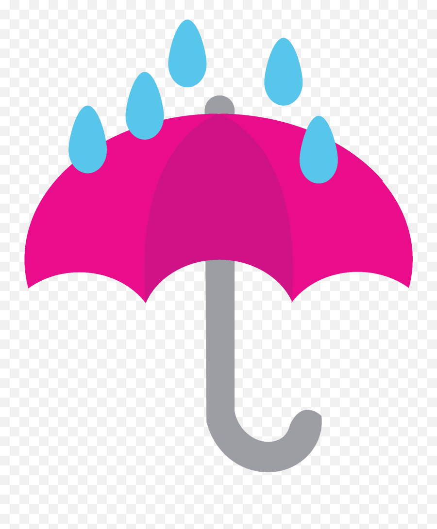 Umbrella With Rain Drops Emoji Clipart,Rain Emoji