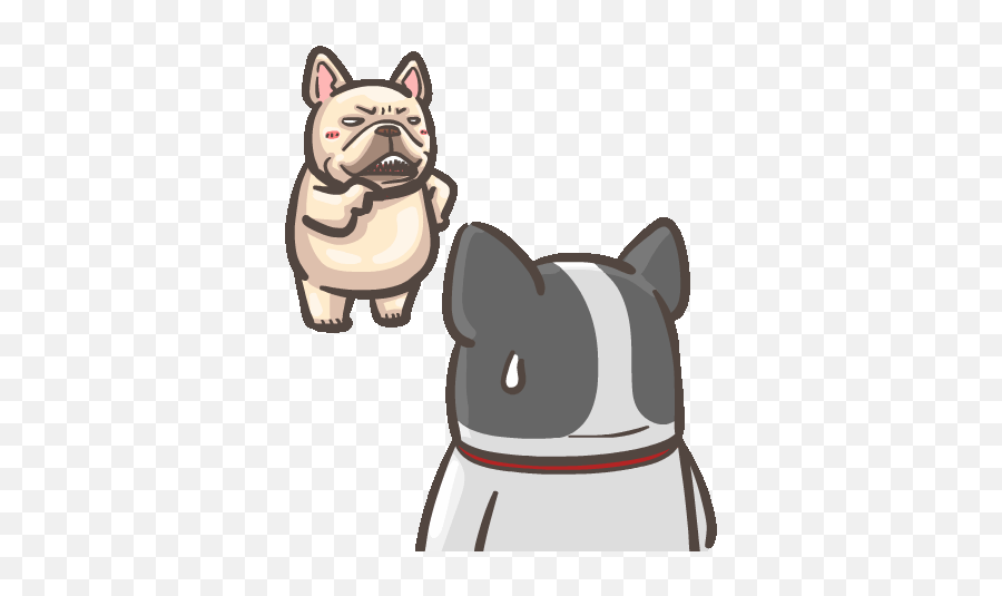French Bulldog Pigu - Pug Stickers Gif Emoji,Dab Emoji Gif