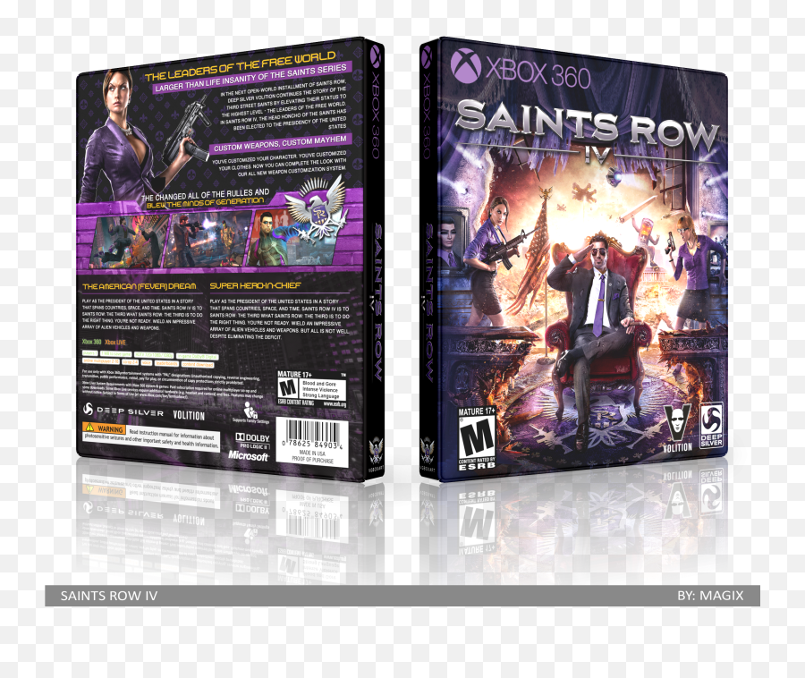Download Saints Row Iv Box Cover - Saints Row Iv Back Of Box Emoji,Saints Row Emoticons