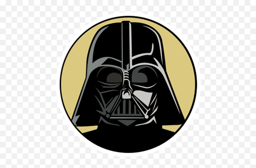 Star Wars Darth Vader Round Sticker - Sticker Mania Clipart Darth Vader Png Emoji,Statwars Emojis