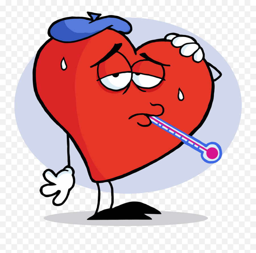 Clipart Heart Attack Animated - Transparent Sick Heart Cartoon Emoji,Free Animated Heart Emoticons