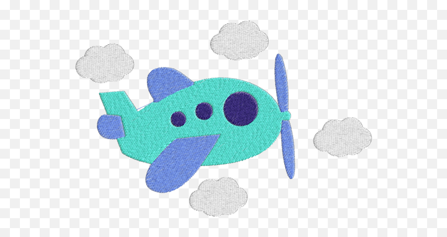 Matriz De Bordado Avião Com Nuvens - Fin Emoji,Emoticon Aviao Png