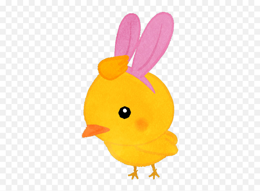 Chick With Bunny Hairband For Easter - Soft Emoji,Spring Chick Emoji