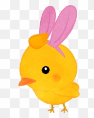Chick With Bunny Hairband For Easter - Soft Emoji,Spring Chick Emoji