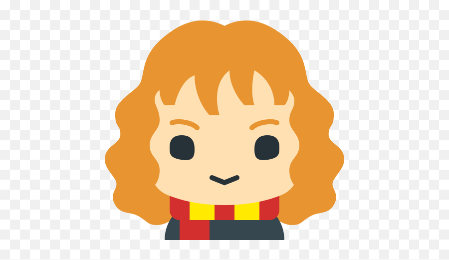 Hermione Granger Doll Icon In Color Style - Fictional Character Emoji,Gryffindor Emojis