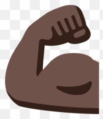 Emoji U1f4aa 1f3ff - Muscle Arm Emoji Transparent,Hurricane Emoji
