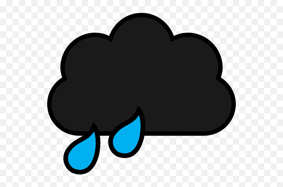 Rain Cloud Clip Art At Clker - Cartoon Dark Cloud Png Emoji,Black Cloud Emoji