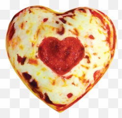 Picture Of Heart Pizza Microbead Pillow - Transparent Pizza Heart Png Emoji,Cheeseburger Emoji Pillow