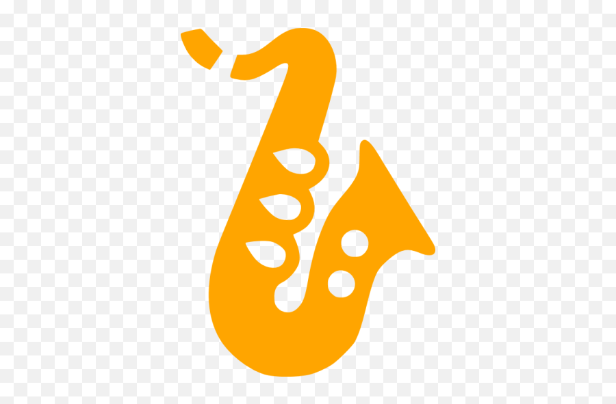 Orange Saxophone Icon Emoji,Saxophone Emoticon Png
