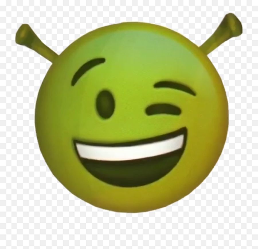 Shrek Emoji Funny Wink 30 Sticker By Ivy - Transparent Png Shrek Emoji,Winking Emoji