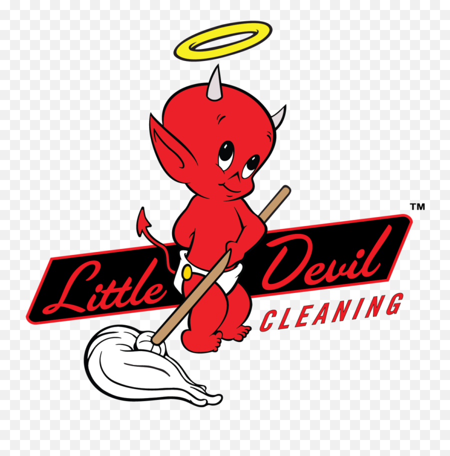 Little Devil Png - Devil Cleaning Full Size Png Download Emoji,Broom Cleaning Emoji