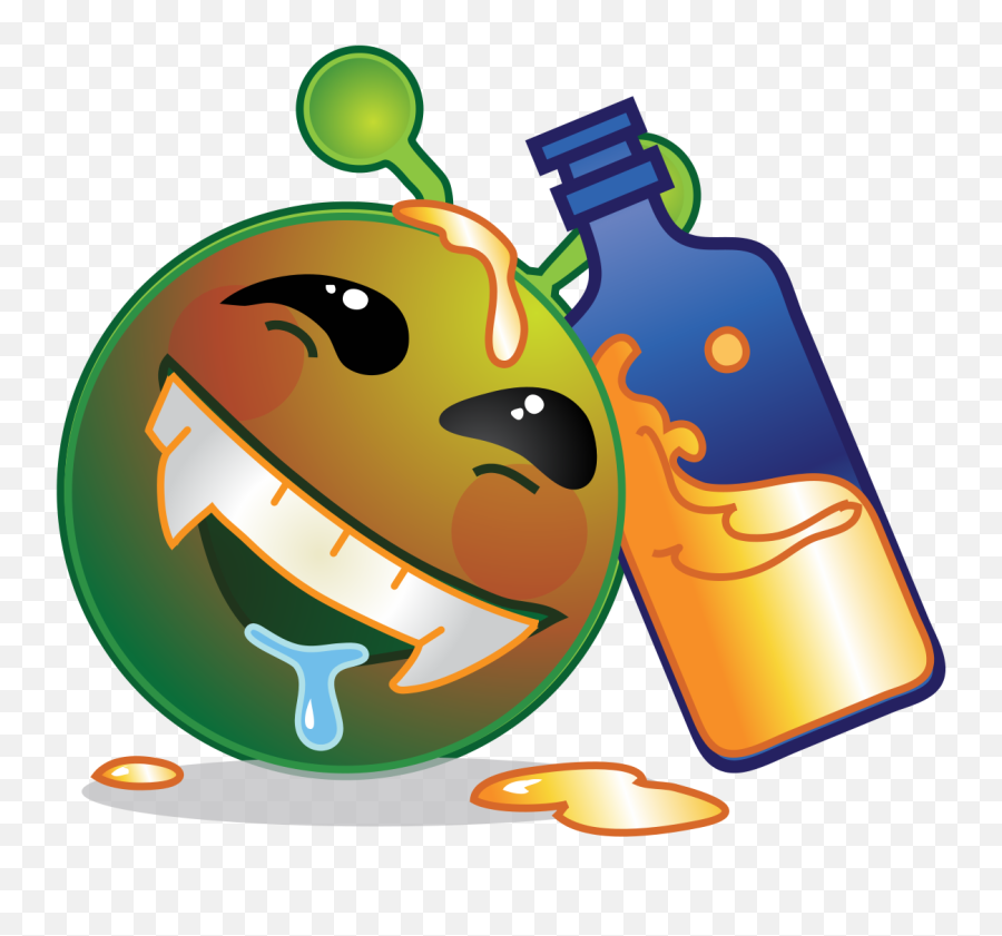 Filesmiley Green Alien Drunk Happysvg - Wikimedia Commons Emoji,Emoji With Big Cry Eyes