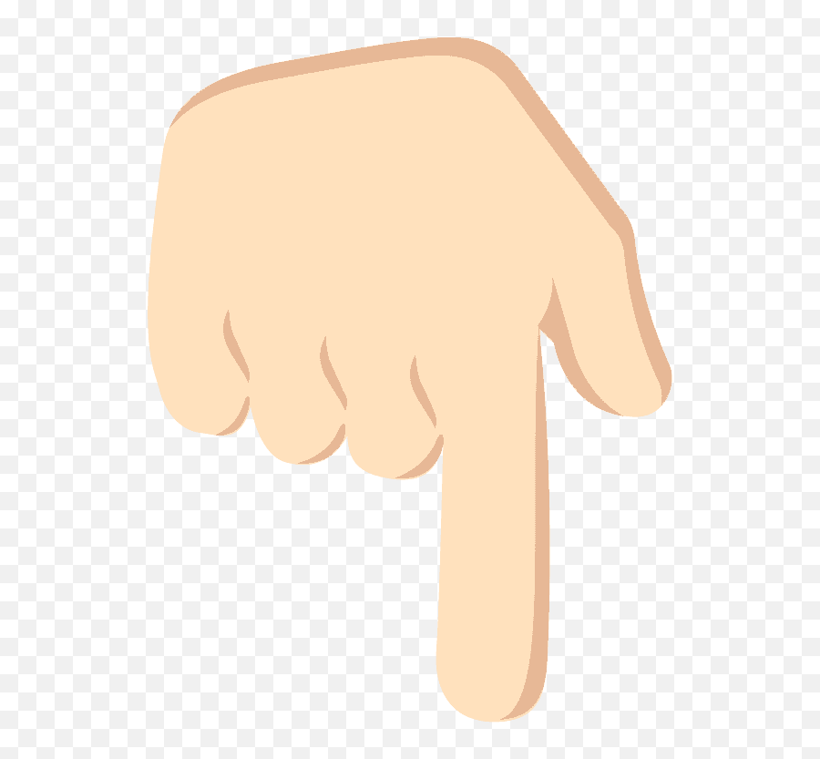 Backhand Index Pointing Down Emoji Clipart Free Download - Fist,1 Finger Emoji