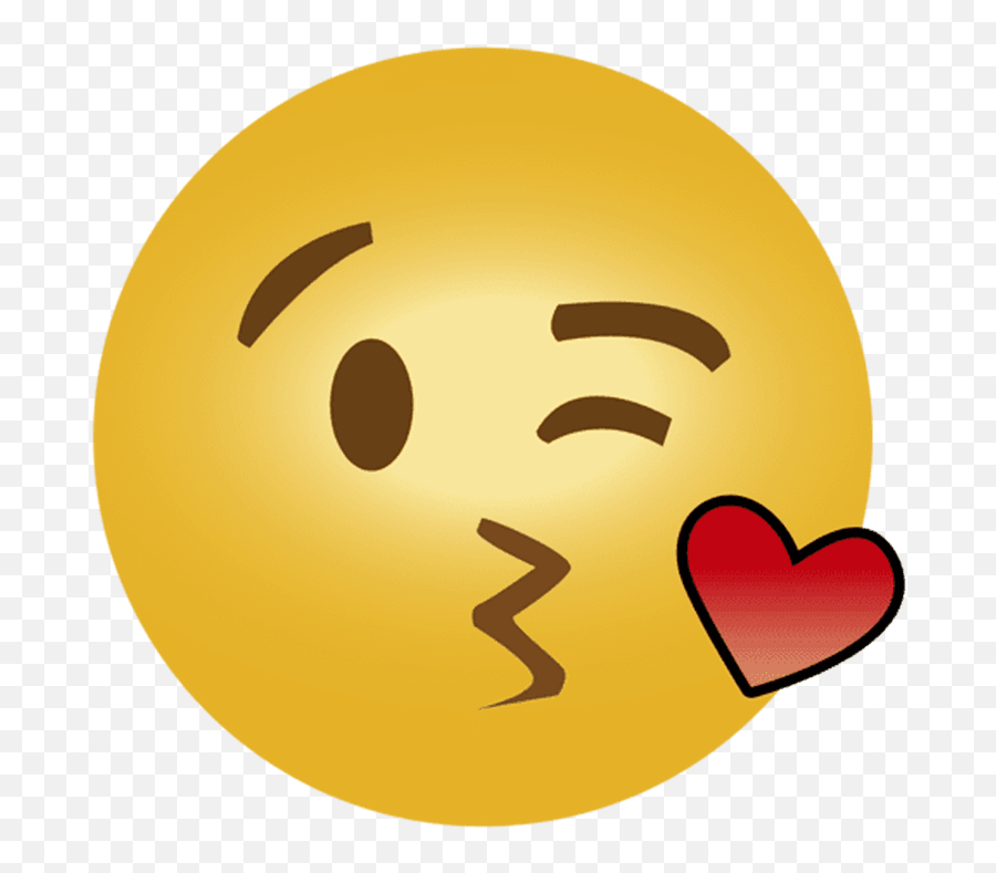 Cute Kissing Emoji Emoticon - Transparent Kissing Emoji Png,Kiss Emoji