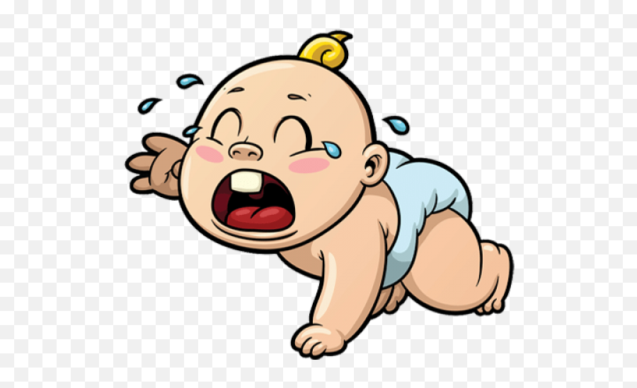 Crying Clipart Baby Cry - Cartoon Baby Crying Emoji,Baby Crawling Emoji