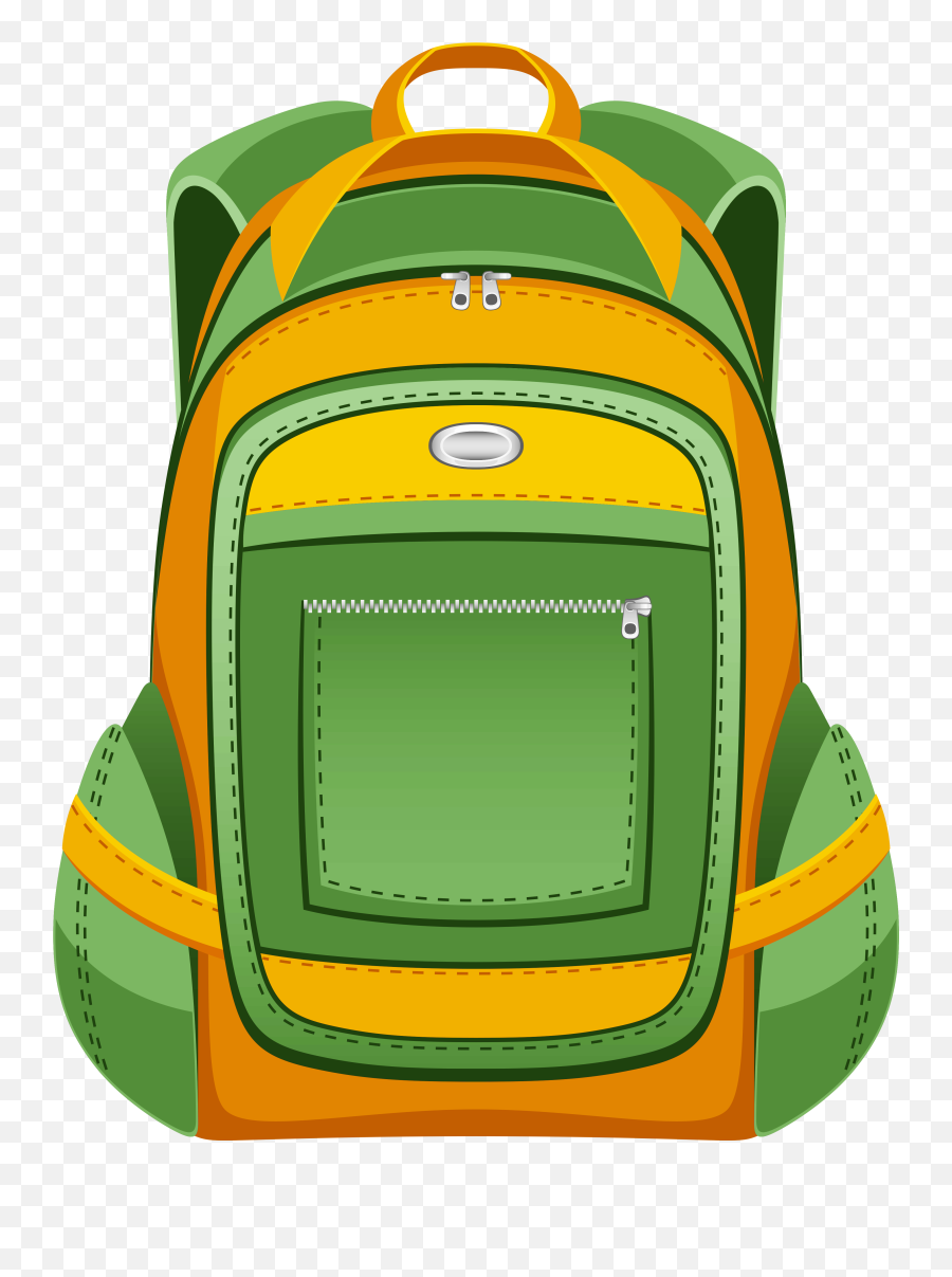 This School Backpack Clip Art Free - Vector School Bag Png Emoji,Emoji Backpack For Boys