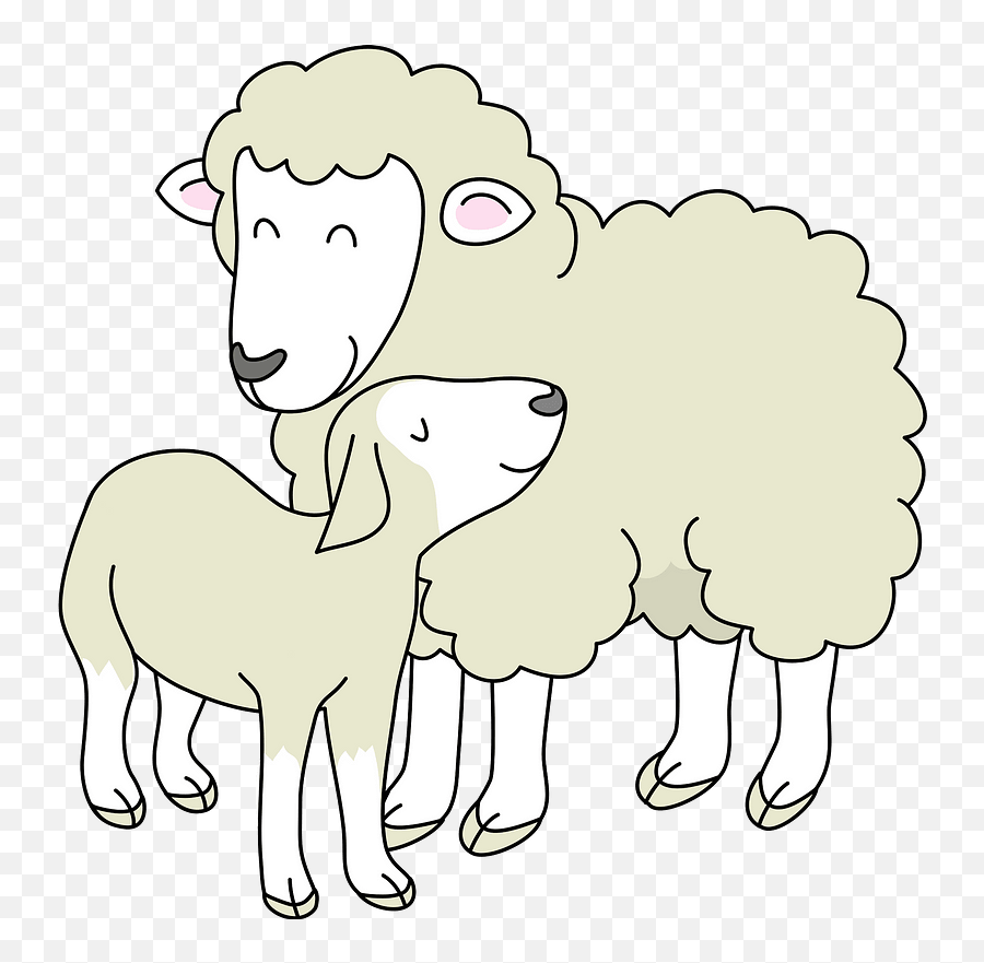 Sheep - Mother And Baby Clipart Free Download Transparent Animal Figure Emoji,Mother Nature Emoji