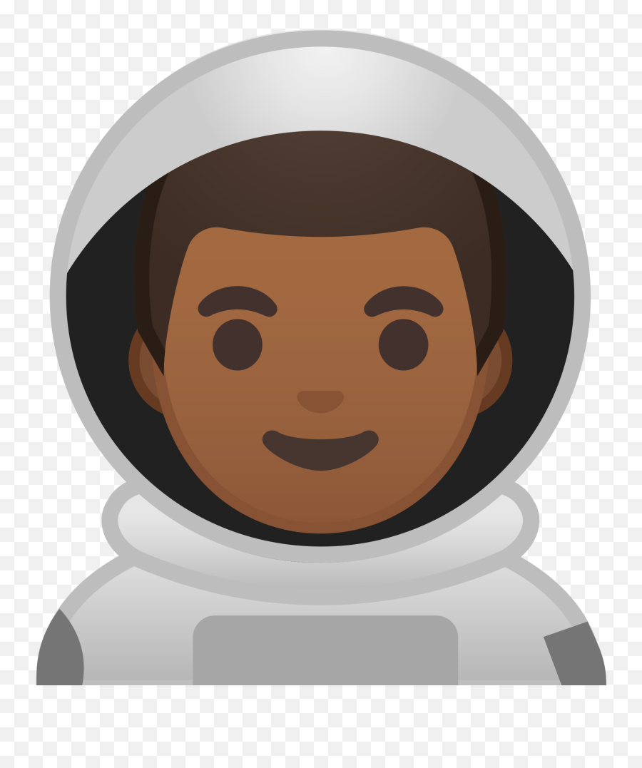Man Astronaut Medium Dark Skin Tone - Black Astronaut Emoji,Brown Skin Emoji