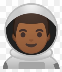 Man Astronaut Medium Dark Skin Tone - Black Astronaut Emoji,Brown Skin Emoji