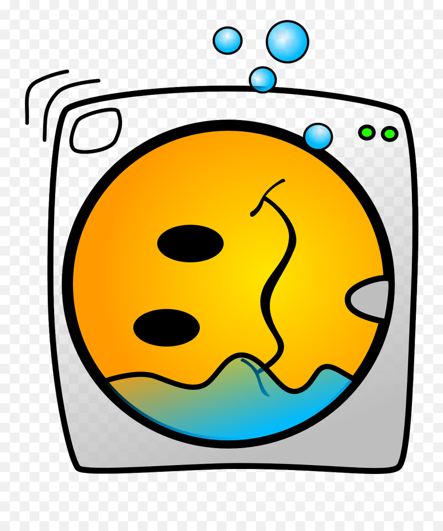 Laundry Smiley Domestic - Smiley Washing Machine Emoji,Laundry Emoticon