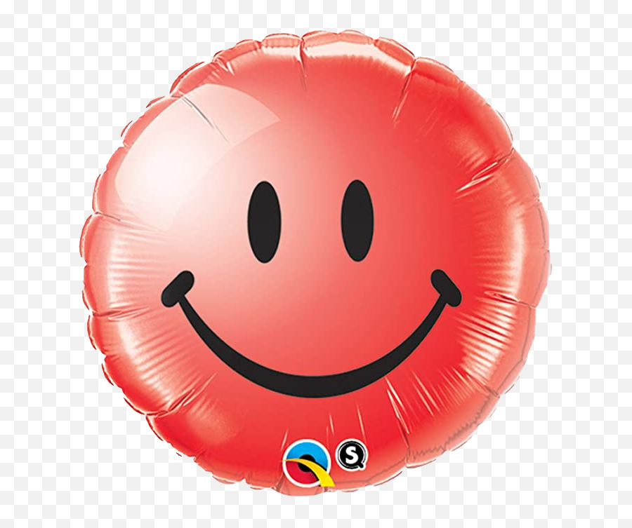 18 Smiley Face Red Foil Balloon - Globos De Carita Feliz Rojo Emoji,;p Emoticon