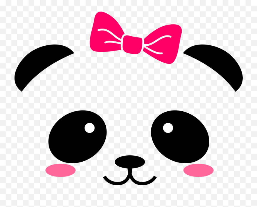 Cute Animal Face Vinyl Decals - Face Panda Clipart Cute Emoji,Emotions De Panda
