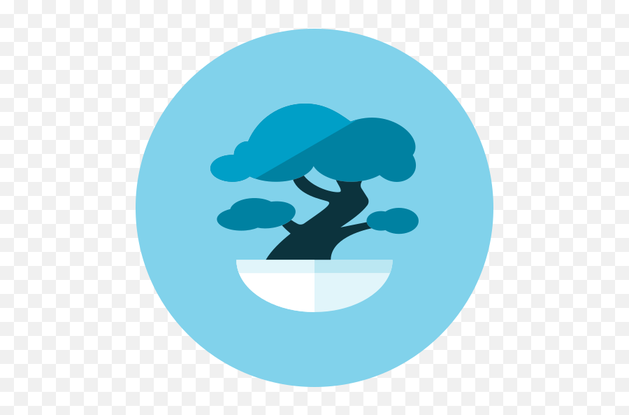 Bonsai Free Icon Of Kameleon Blue Round - Bonsai Icon Emoji,Bonsai Emoji