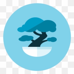 Bonsai Free Icon Of Kameleon Blue Round - Bonsai Icon Emoji,Bonsai Emoji