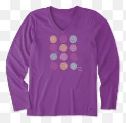 Good Long Sleeve Crusher Vee - Like Is Good Knitting T Shirt Emoji,Group Emoji Shirts