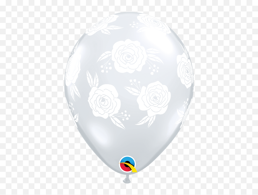 11 Roses Diamond Clear 50 Per Bag Latex Balloons - Balloon Emoji,Two Roses Emoji