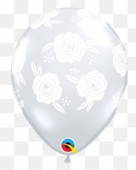 11 Roses Diamond Clear 50 Per Bag Latex Balloons - Balloon Emoji,Two Roses Emoji