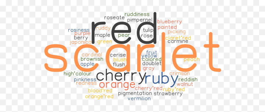 Scarlet Synonyms And Related Words What Is Another Word - Dot Emoji,Red-orange Emotion