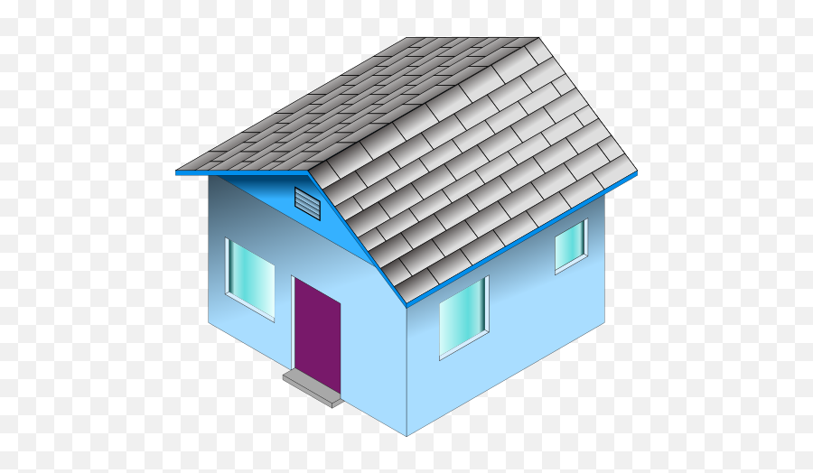 Small Blue House Clipart I2clipart - Royalty Free Public Blue House Clipart Png Emoji,Mailbird Emoticons