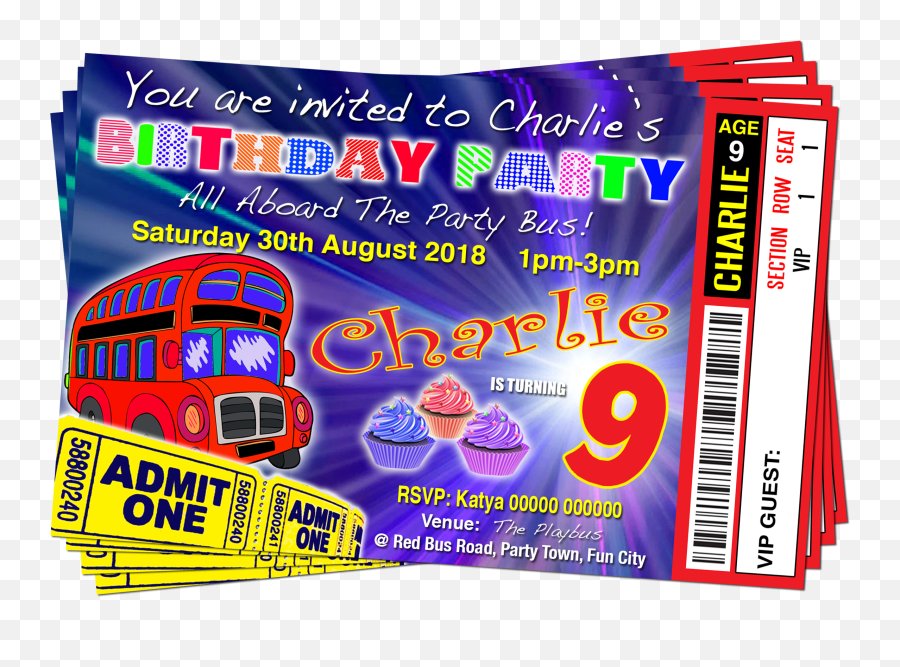 Birthday Party Invitation Lanyard Vip - Blank Movie Ticket Template Emoji,Emoji Birthday Invitation