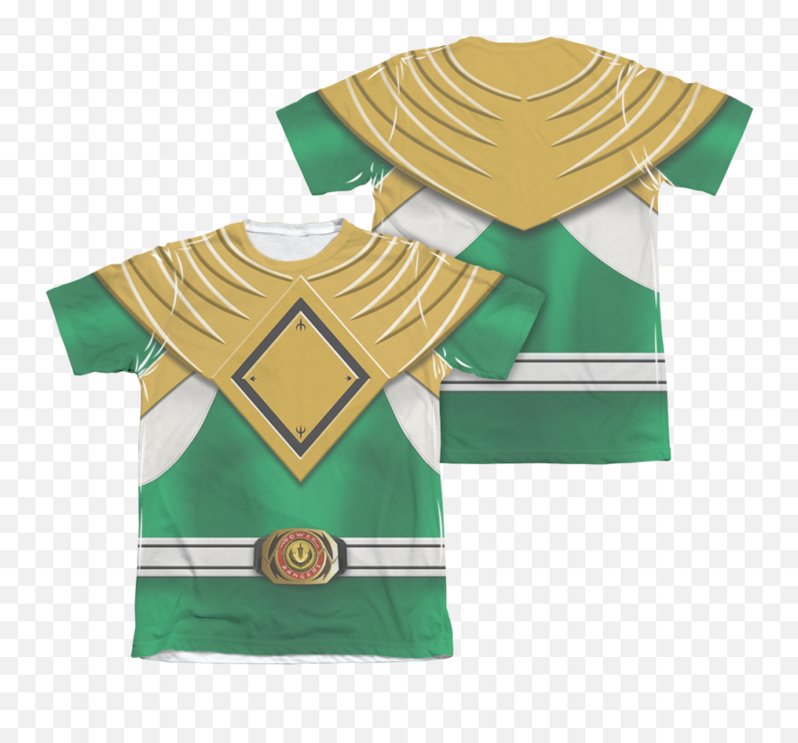 Mighty Morphin Power With Great T - Power Rangers Green Ranger T Shirts Emoji,Facebook Pink Blue Power Ranger Emoticon