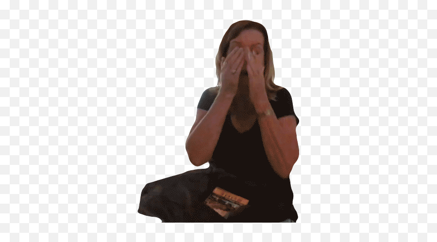 Cover Face Embarrassed Gif - For Women Emoji,No Emotion Face Gif