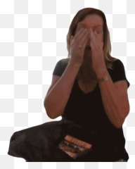 Cover Face Embarrassed Gif - For Women Emoji,No Emotion Face Gif