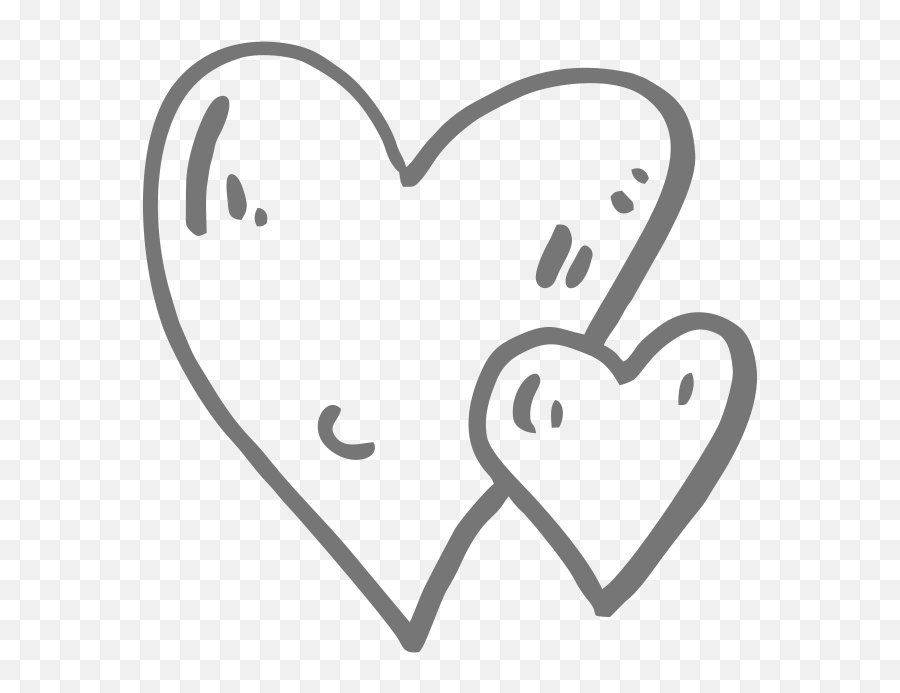 Double Heart Outline Free Svg File - Girly Emoji,Lovew Emoji Outline
