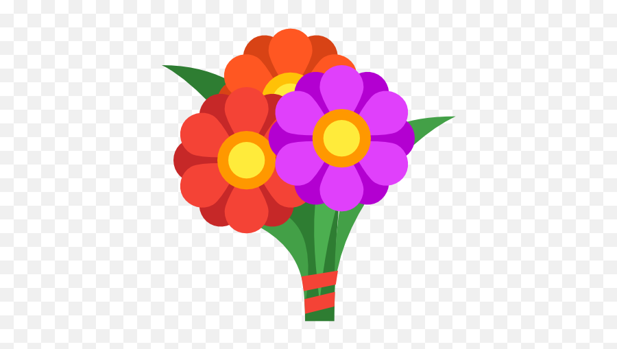 Bunch Flowers Bouquet Free Icon Of - Flower Bouquet Icon Png Emoji,Bouquet Of Flowers Emoticon