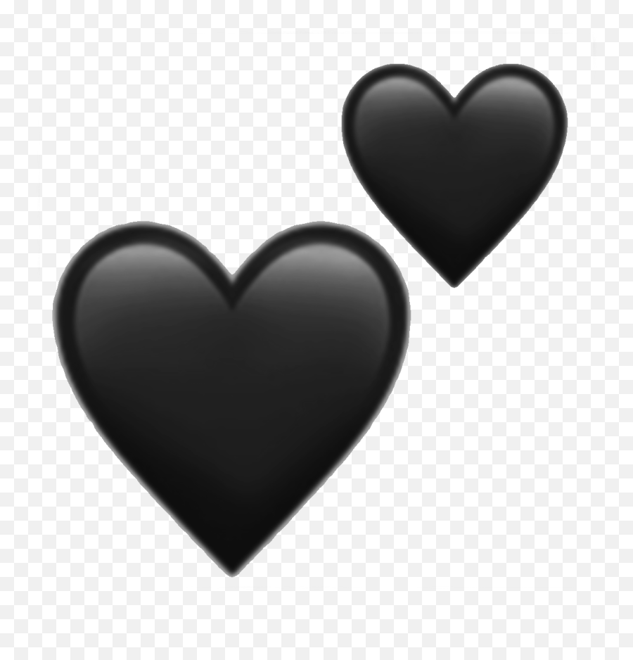 Black Heartemoji Sticker - Black Emoji Heart Aesthetic,Goth Emojis
