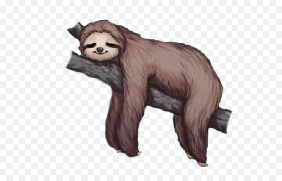 Sloth Sticker Challenge On Picsart - Cute Wallpaper Sloths Emoji,Sloth Face Emoticon
