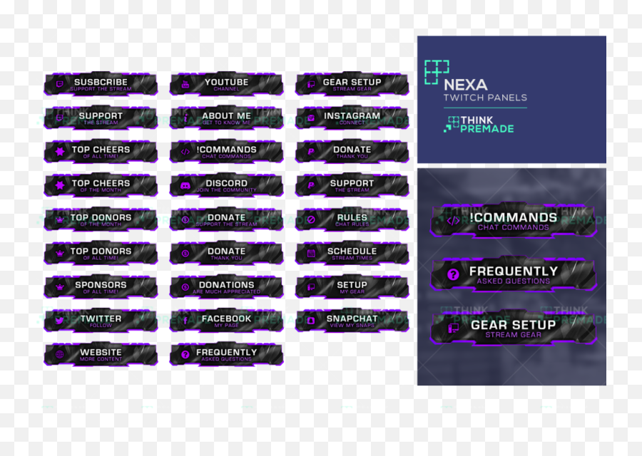 Nexa Panels - Twitch Channel Panels Emoji,Add Emoticons To Twitch Channel