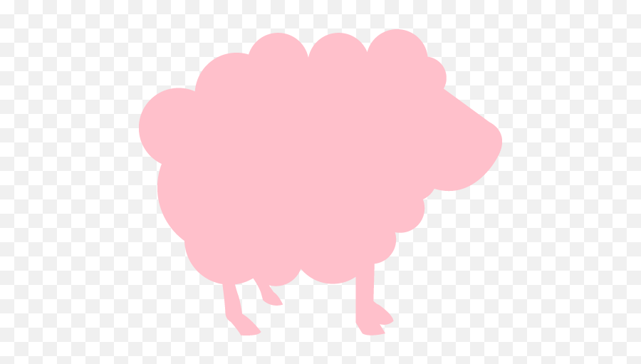 Pink Sheep 3 Icon - Free Pink Animal Icons Ponk Sheep Icon Transparent Emoji,Pixel Sheep Emoticon