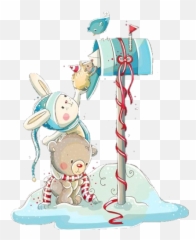 Mailbox Cute Kwaii Rabbit Bear Bird Sticker By - Messaggi Del Buongiorno Disegni Emoji,Kwaii Emojis
