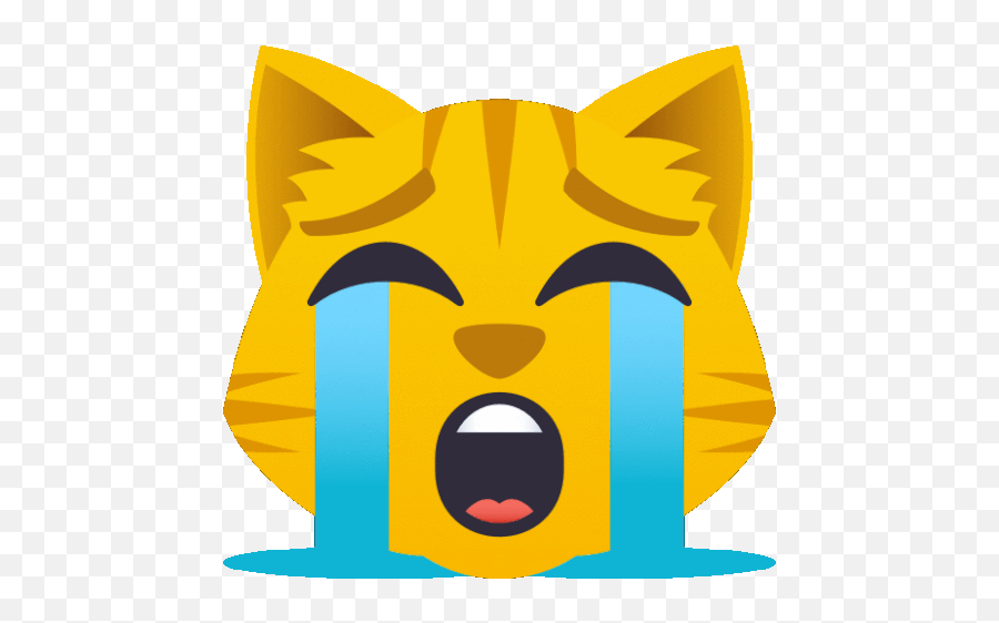 Crying Cat Gif - Happy Emoji,Bawling Emoji