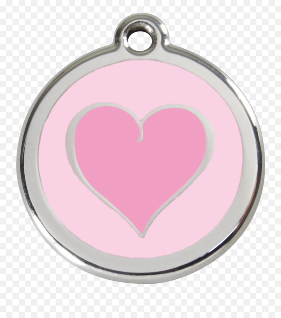 Enamel Two Tone Pink Heart Dog Id Tag - Pet Tag Emoji,Tobdog Emoticon