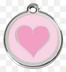 Enamel Two Tone Pink Heart Dog Id Tag - Pet Tag Emoji,Tobdog Emoticon