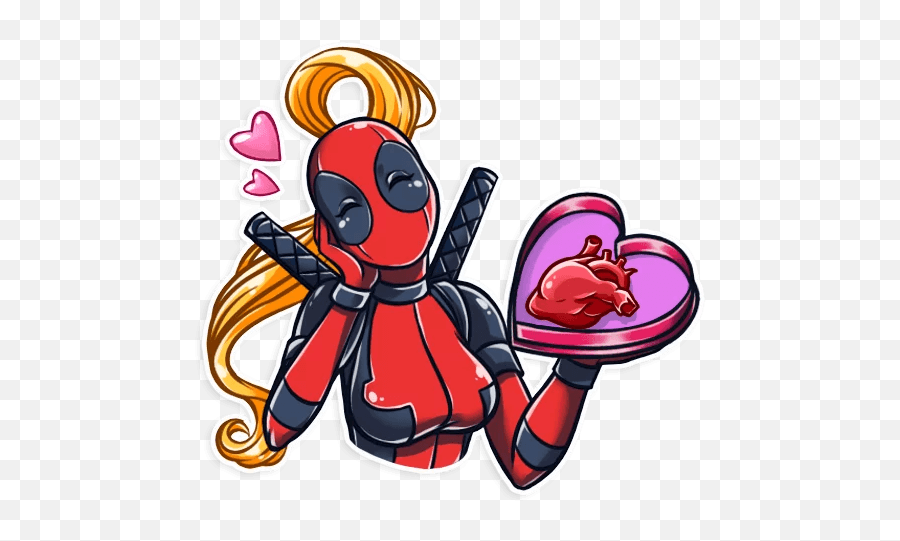 Lady Deadpool - Telegram Sticker Emoji,Deadpoll Emoji