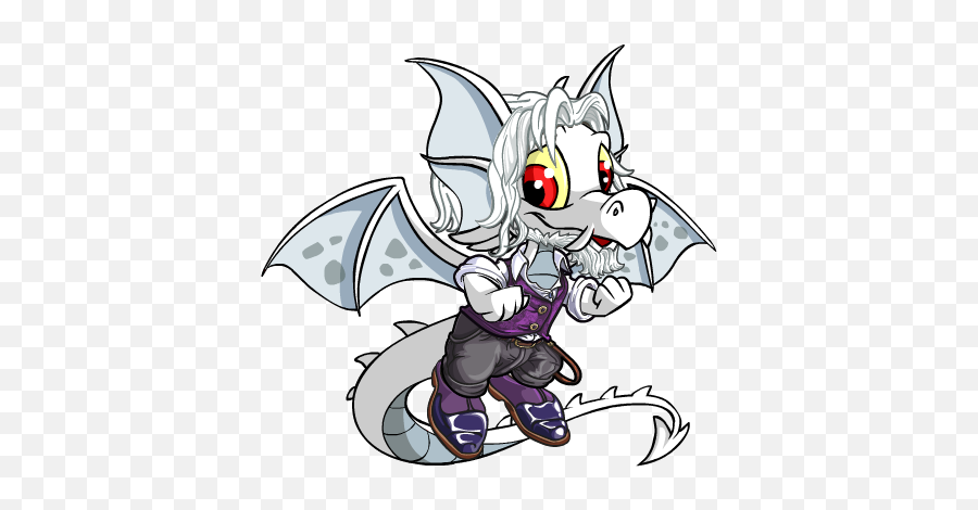 Happy Draik - Neopets White Draik Emoji,Bgc Emoticon Neopets